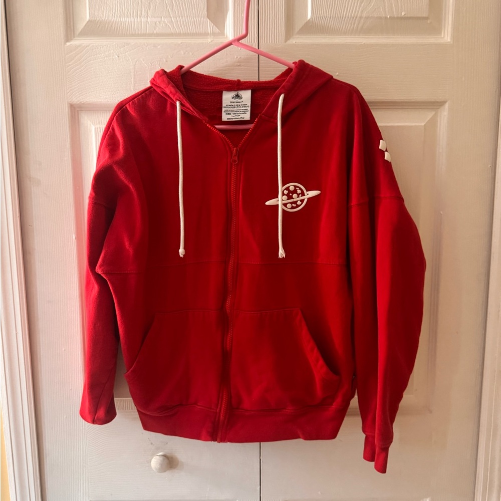 Disney Red Zip Up Pizza Planet Hoodie
